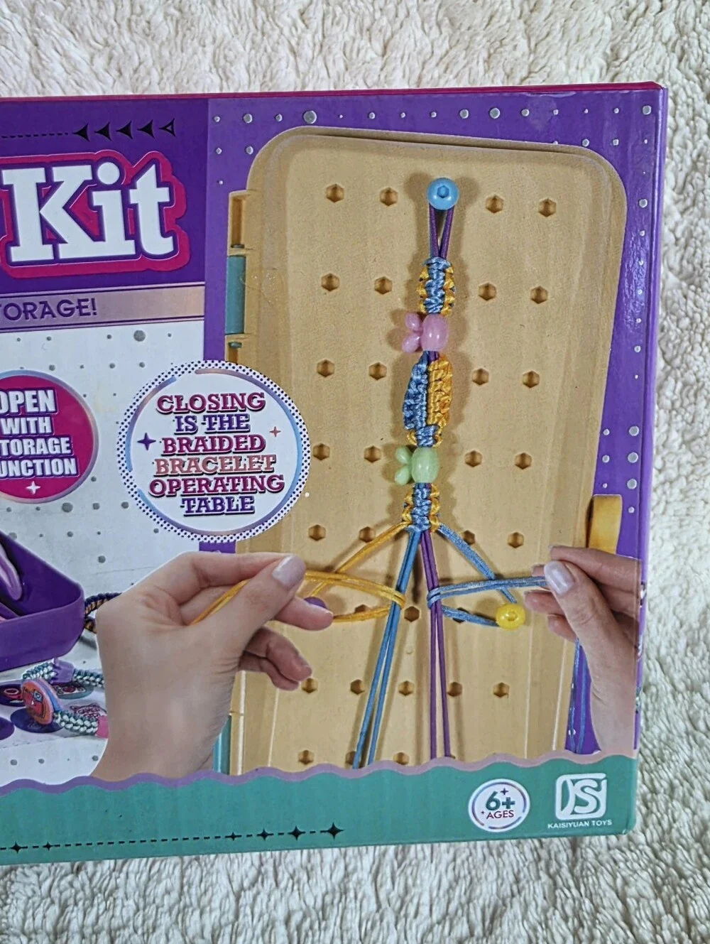 New Friendship Bracelet Making Kit crafting & art supplies with storage, age 6+